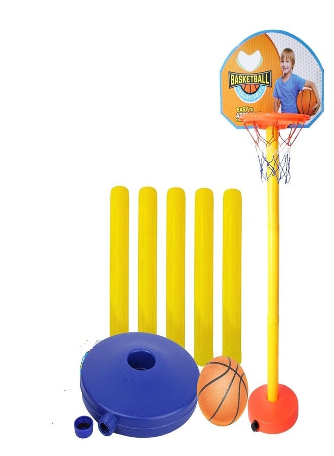 BRAVIADECOR Bravia Basketball for Kids - Basketballs with Net and Adjustable Stand, Basketballs Toys, Indoor and Outdoor Games for Boys & Kids (Multicolor)- 9 - Image 3